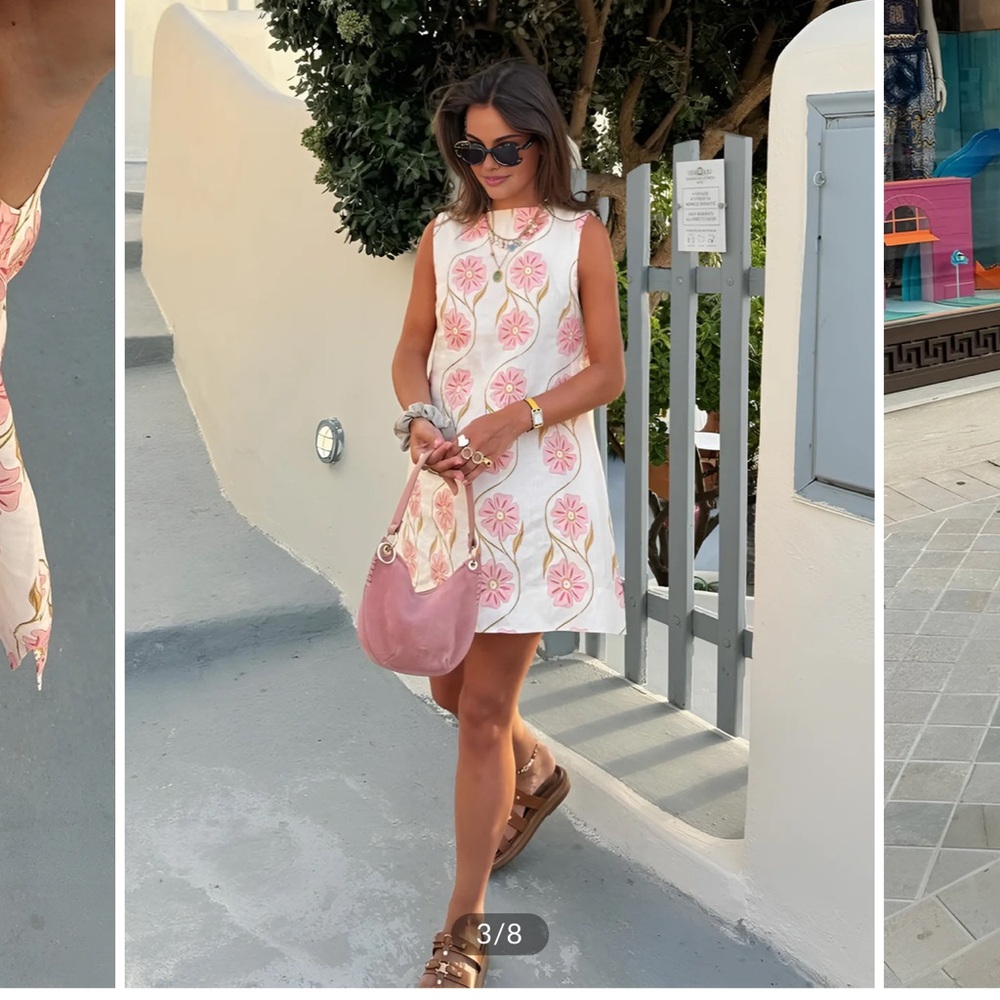 Commense Floral print shift dress Large new